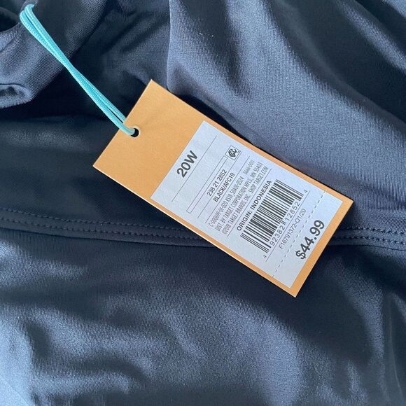 Kona Sol Swimsuit Off The Shoulder Ruffled One Piece Black Plus 20W - Picture 11 of 11